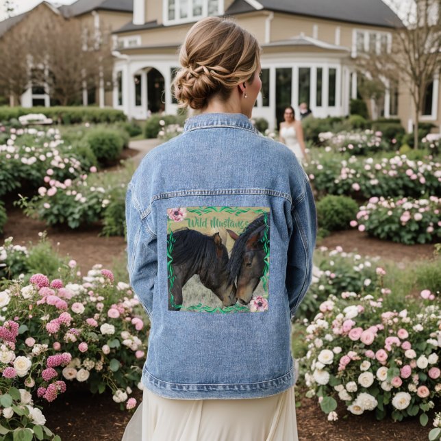 Veste en jean Deux Mustangs Sauvages Montrant de l (Mariage Retour)