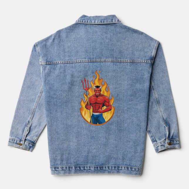 Veste En Jean Diable avec trident (Verso)