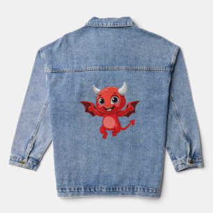 Veste En Jean Diable volant de dessin animé mignon