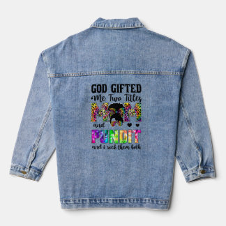 Veste En Jean Dieu Ed Me Deux Titres Maman Et Pundit Leopard Cra