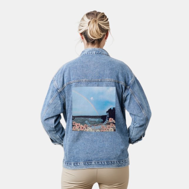 Veste en jean "Dieu est très créatif" (Modèle)