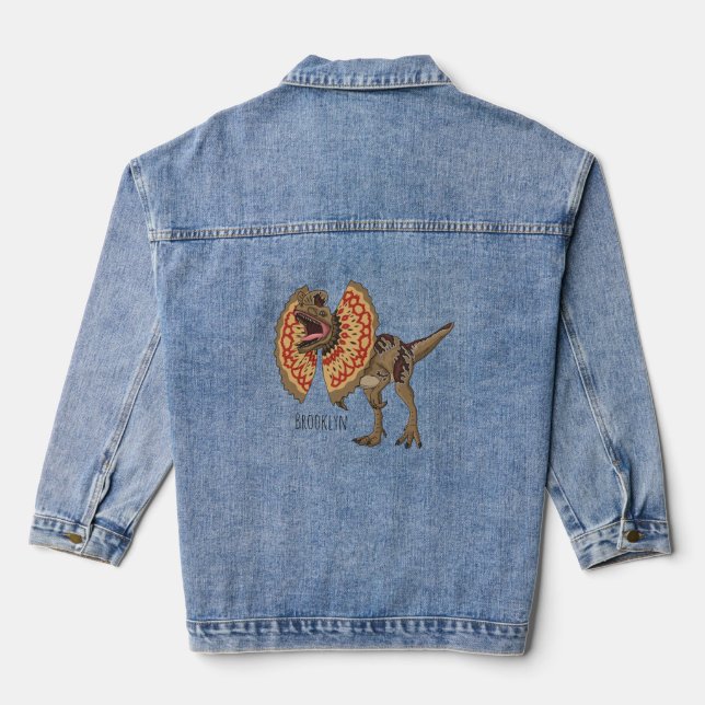 Veste En Jean Dilophosaurus dessin animé (Verso)