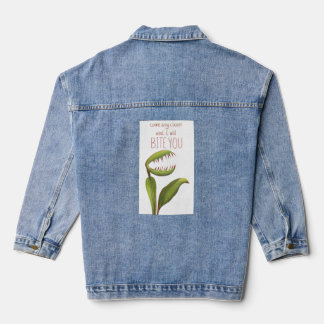 Veste En Jean Dioïde de Vénus drôle avec message d'avertissement
