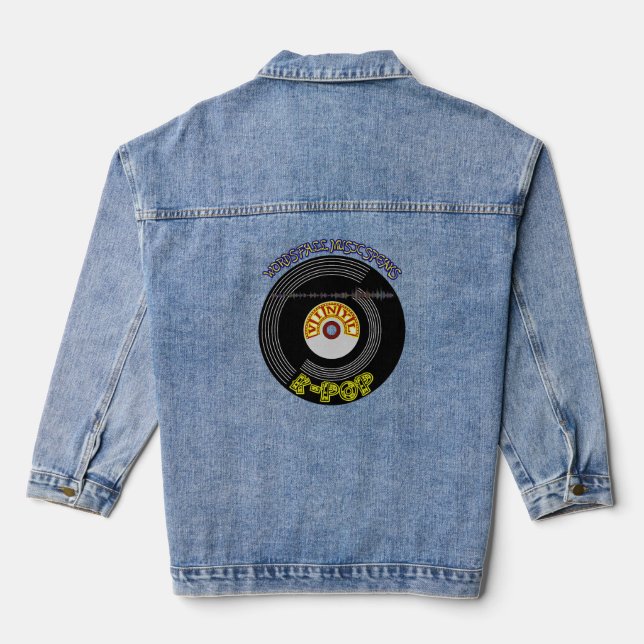 Veste En Jean Disque vinyle K-Pop esthétique  (Verso)