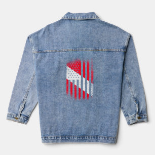 Veste En Jean Diver Down Drapeau américain Drapeau Patriot Scuba