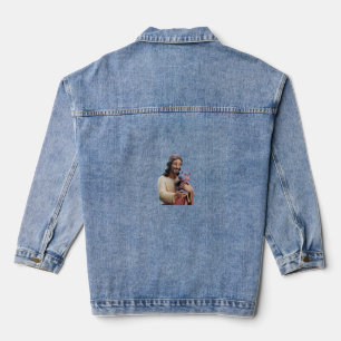 Veste En Jean Divine_ Jésus et Moo Deng dans Harmonie Artistique