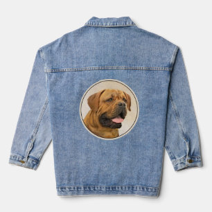 Veste En Jean Dogue de Bordeaux Peinture - Cute Original Chien A