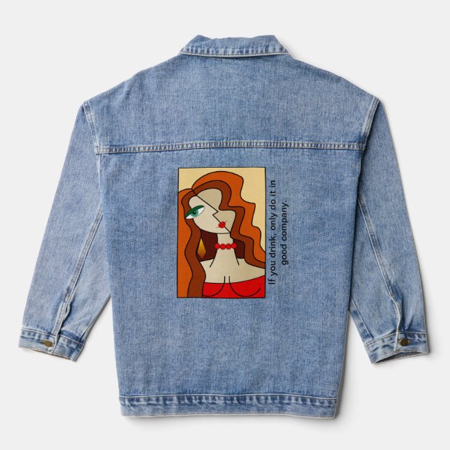 Veste En Jean Dollup Redhead Femmes Beau Cubisme (Verso)
