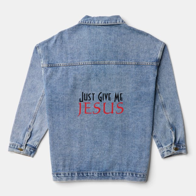 Veste En Jean Donne-moi juste JESUS (Verso)