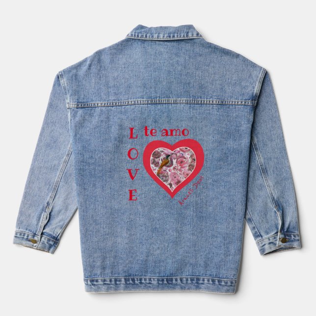 Veste En Jean Double coeurPassionné (Verso)