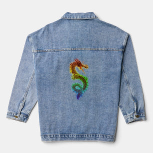 VESTE EN JEAN DRAGON ART JEAN DENIM JACKET