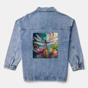 Veste En Jean Dragon d'encre et d'aquarelle de stylet