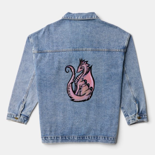 Veste En Jean Dragon rose (Verso)