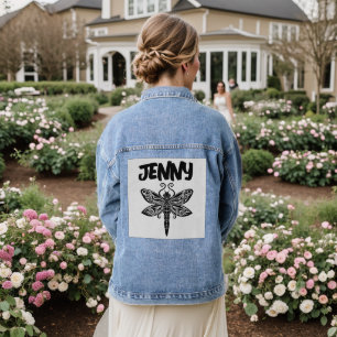Veste En Jean DRAGONFLY ART PERSONNALISÉ Denim Jean Jacket