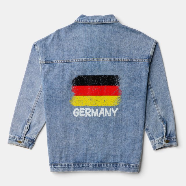 Veste En Jean Drapeau Allemagne (Verso)