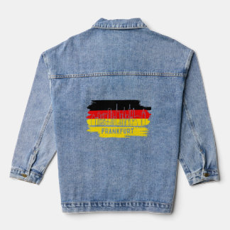 Veste En Jean Drapeau Allemagne de Francfort Deutsche Flagge Deu