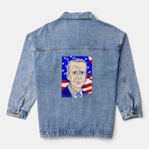 Veste En Jean drapeau américain du président biden