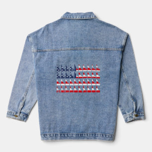 Veste En Jean Drapeau Américain Idaho Dieu Béni Le Dist Vintage