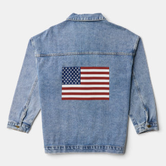 Veste En Jean Drapeau américain patriotique femme Denim Jacket