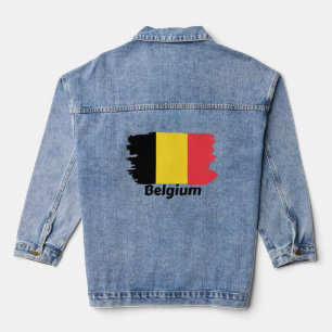 Veste En Jean Drapeau Belgique