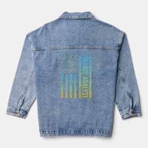 Veste En Jean Drapeau bleu jaune USA - Analyste financier