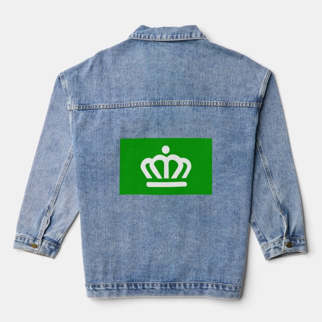 Veste En Jean Drapeau de Charlotte, Caroline du Nord (Verso)