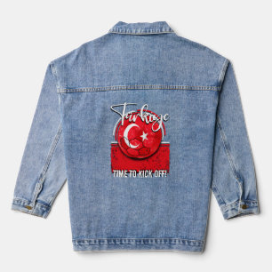 Veste En Jean Drapeau de football Türkiye, Équipe de football ré