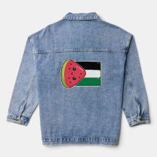 Veste En Jean Drapeau de la Palestine mignonne avec Palestin san
