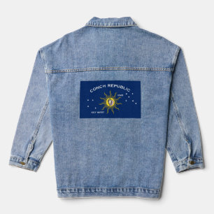 Veste En Jean Drapeau de la République de Conch, Drapeau de Key