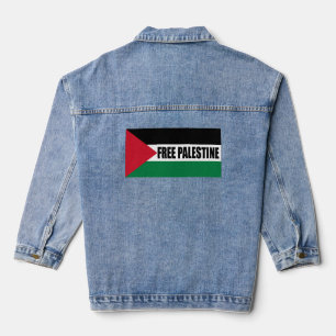 Veste En Jean Drapeau de Palestine, Sauvez Gaza, Libérez Gaza