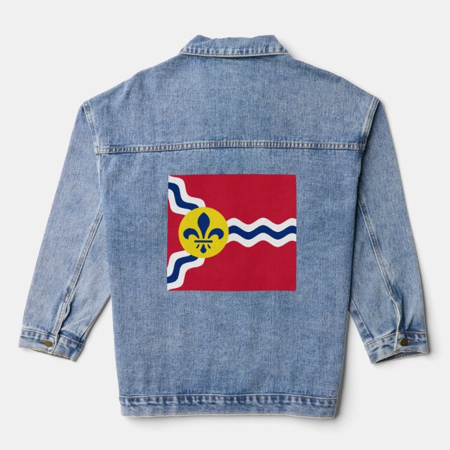 Veste En Jean Drapeau de Saint-Louis, Missouri (Verso)