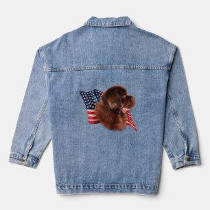 Veste En Jean Drapeau de Terre-Neuve (brun)