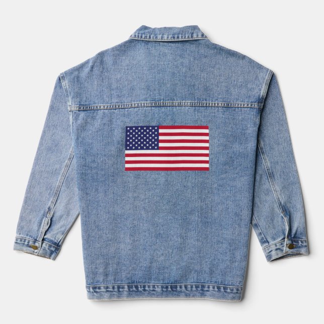 Veste En Jean Drapeau des États-Unis d'Amérique (Verso)