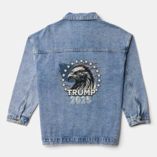 Veste En Jean Drapeau des États-Unis. Le président Donald Trump