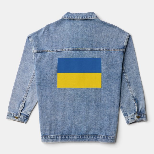 Veste En Jean Drapeau d'Ukraine (Verso)