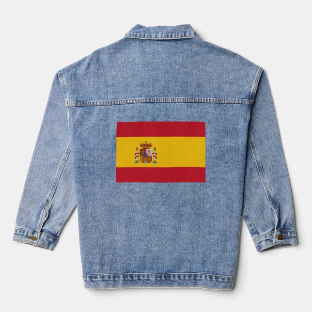 Veste En Jean Drapeau espagnol Espagne (Verso)