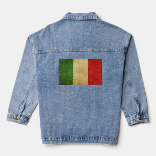 Veste En Jean Drapeau italien Vintage Grunge femmes