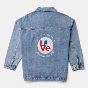 Veste En Jean Drapeau personnalisé Azores Red LOVE