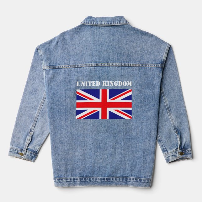 Veste En Jean Drapeau Union Jack du Royaume-Uni (Verso)