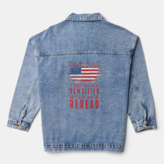 Veste En Jean Drapeau vintage Américain Il Doit Être Relu Nous L