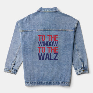 Veste En Jean Drôle À La Fenêtre Vers La Walz
