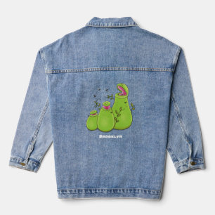 Veste En Jean Drôle carnivore carnivore carnivore plante dessin
