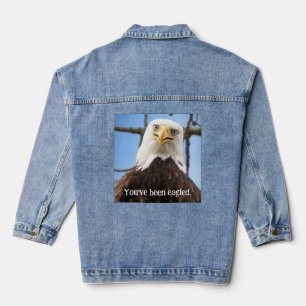Veste En Jean Drôle d'aigle chauve Vous avez été Aiglé Moderne