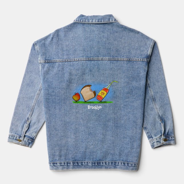 Veste En Jean Drôle de dessin animé de fourmis (Verso)