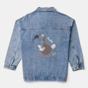 Veste En Jean Drôle dessin animé d'oiseau de dodo