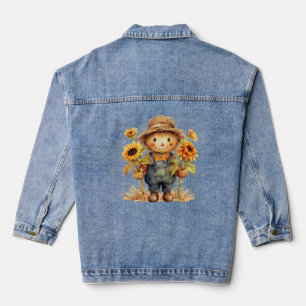 Veste En Jean Écart avec des tournesols