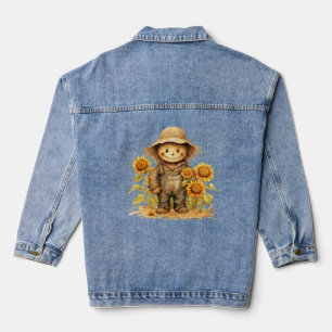 Veste En Jean Écart avec des tournesols