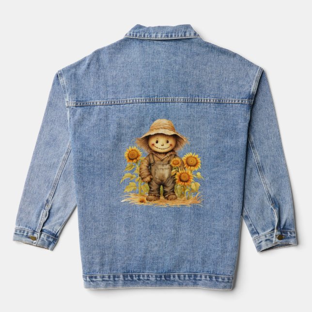 Veste En Jean Écart avec des tournesols (Verso)