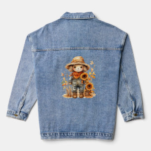 Veste En Jean Écart avec des tournesols