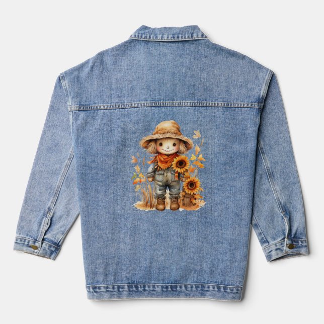 Veste En Jean Écart avec des tournesols (Verso)